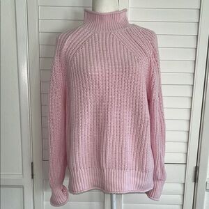 2022 Pink J.Crew Roll Neck Rolled Neck Turtleneck mock neck sweater